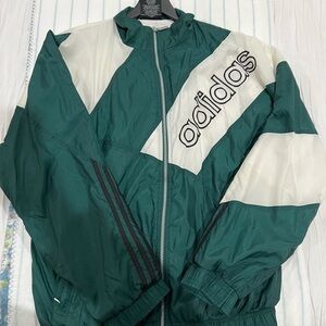 Adidas Green Windbreaker